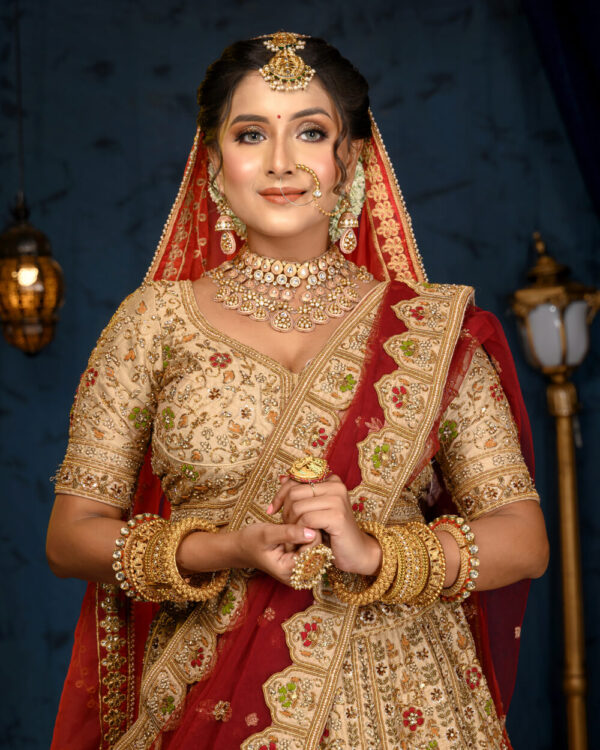 Satin Bridal Lehenga - Image 2