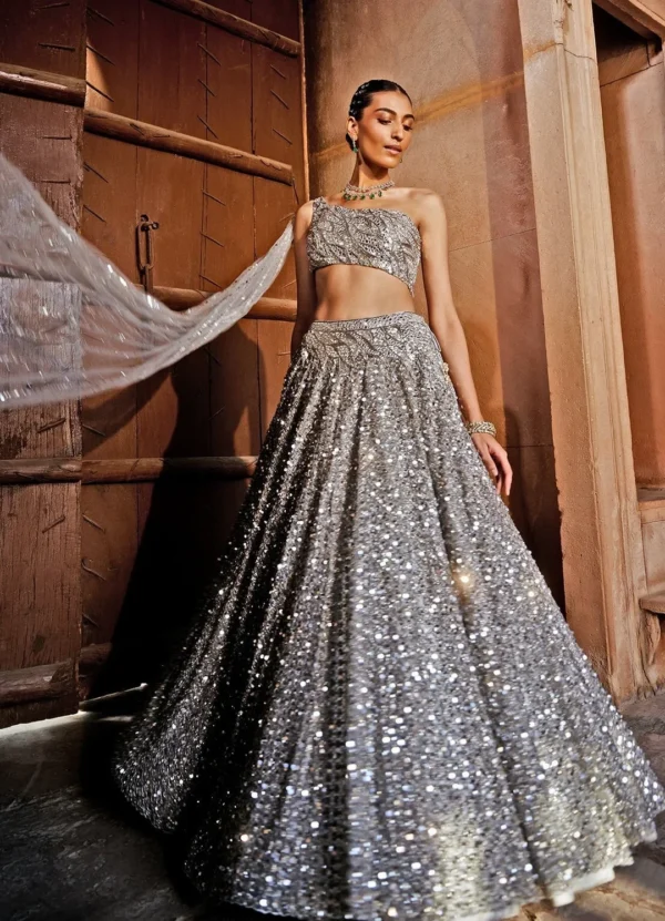 Silver Lehenga - Image 2