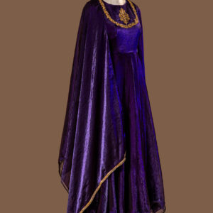 royal purple ceremonial gown