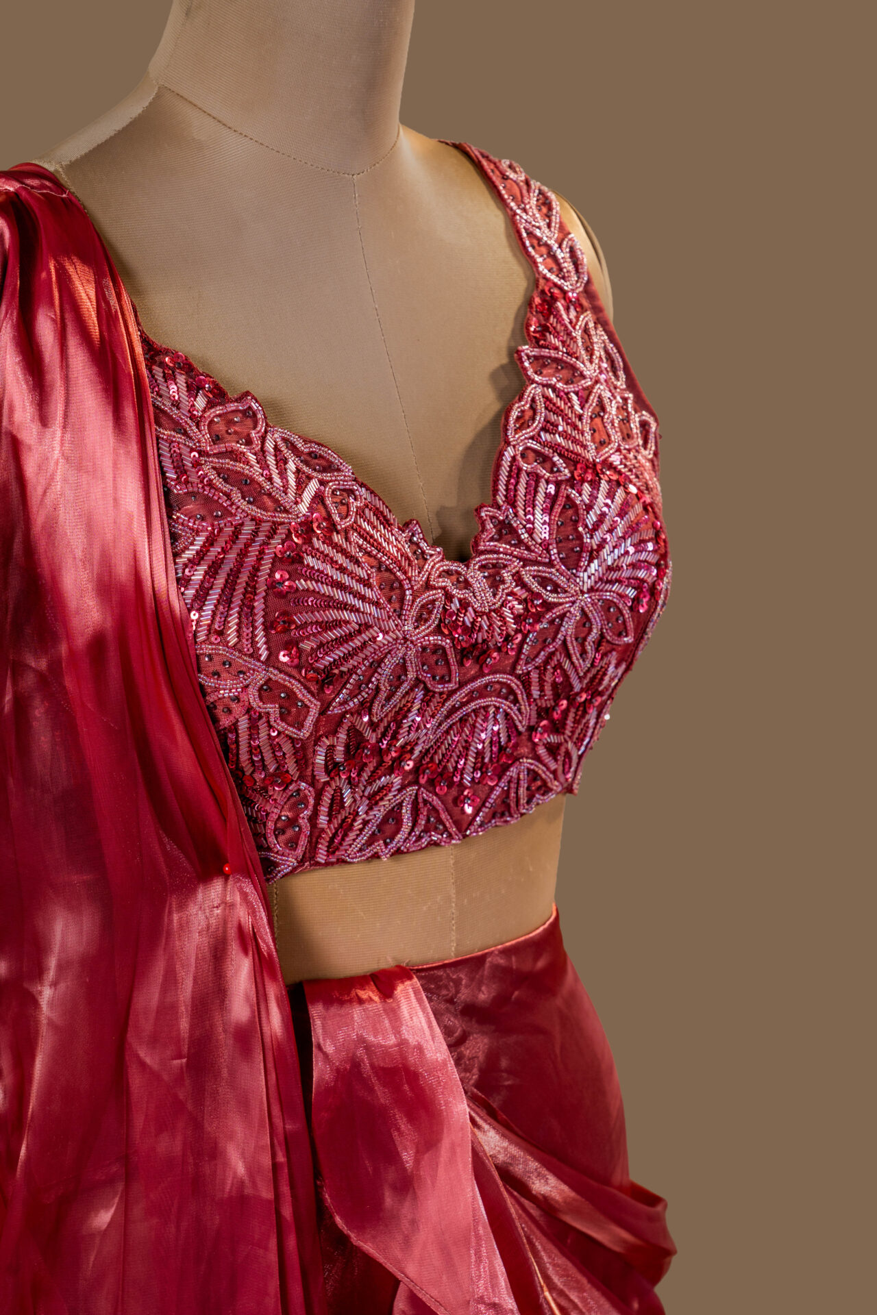 Modern Lehenga with Sequin-Embroidered Blouse - Image 2
