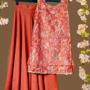 Elegant Pink Brocade Girl's Dress with Gold Weave, Rhinestone Waistband, and Oversized Bow.